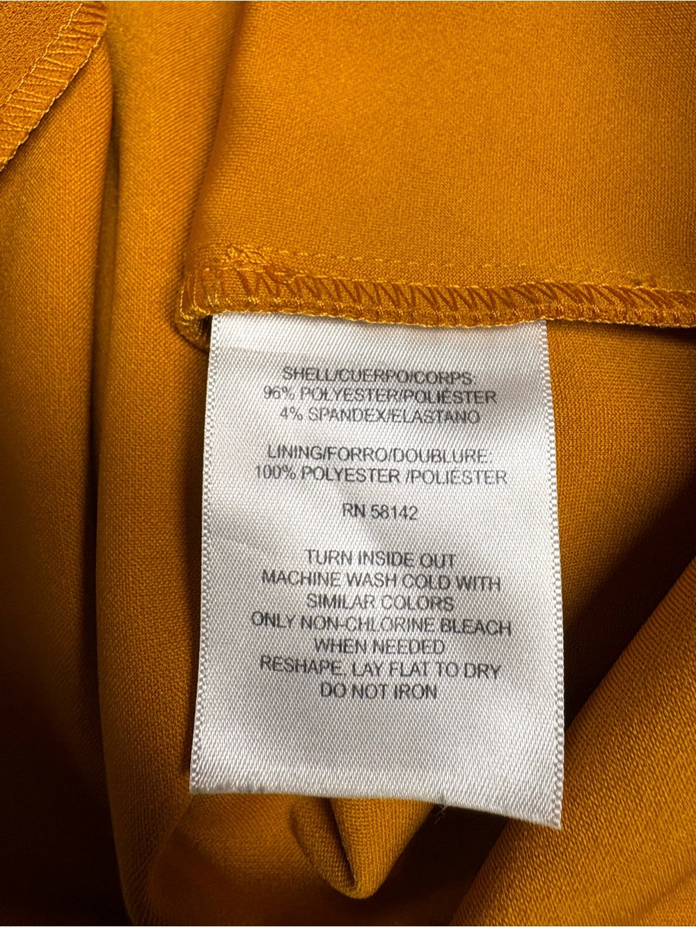 London Times Mustard Long-Sleeve Sheath Dress with Belt Detail - Picture 4 of 4